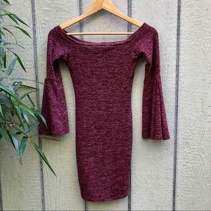 Fashion Nova off the shoulder body con mini dress